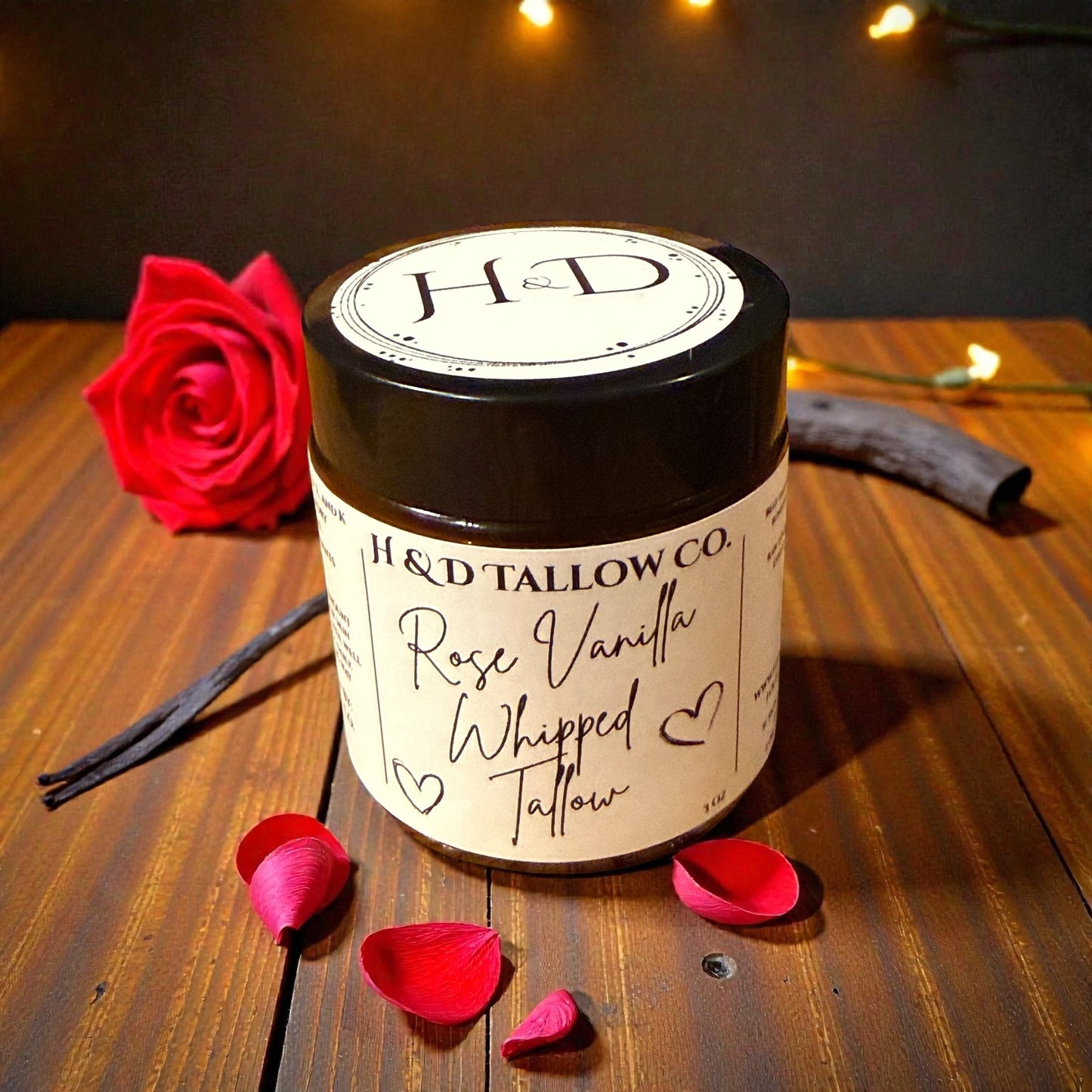 Rose Vanilla Whipped Beef Tallow