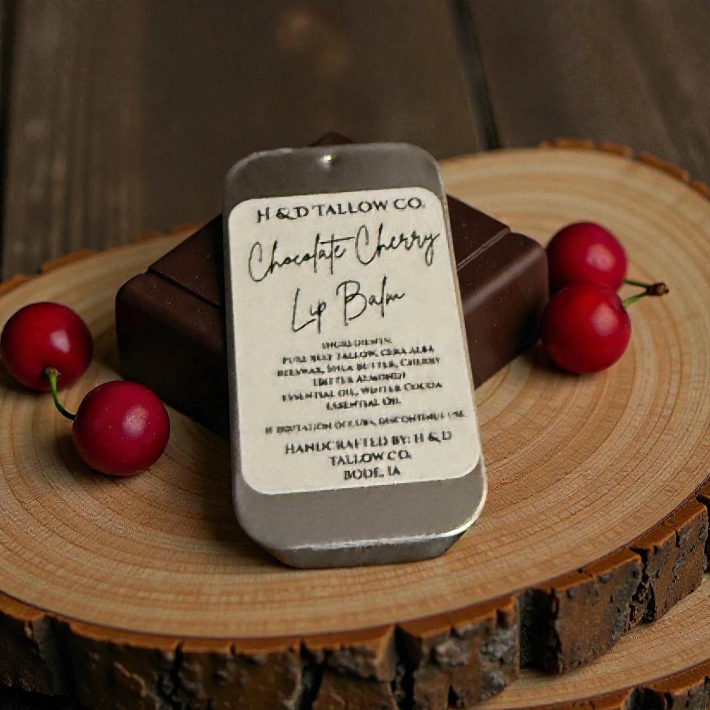 Chocolate Cherry Beef Tallow Lip Balm